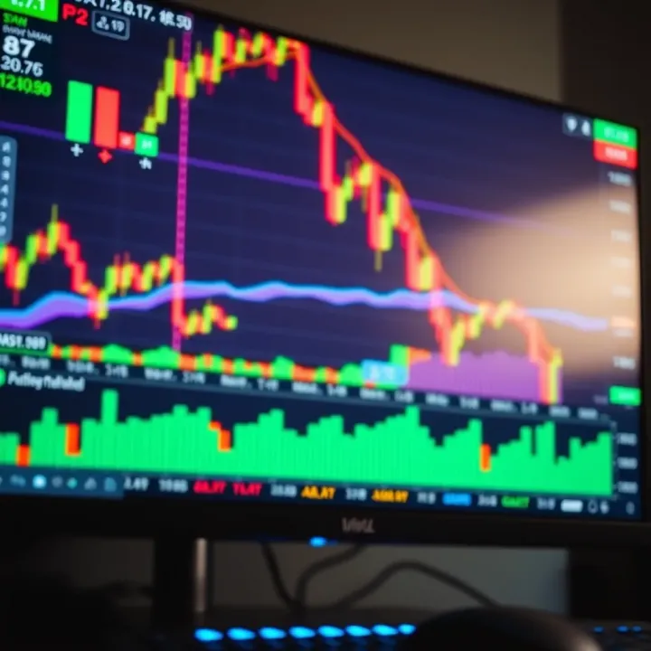 Computer screen displaying forex trading platform with currency charts and financial data