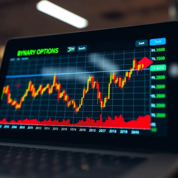 Graph showing binary options trading trends in South Africa