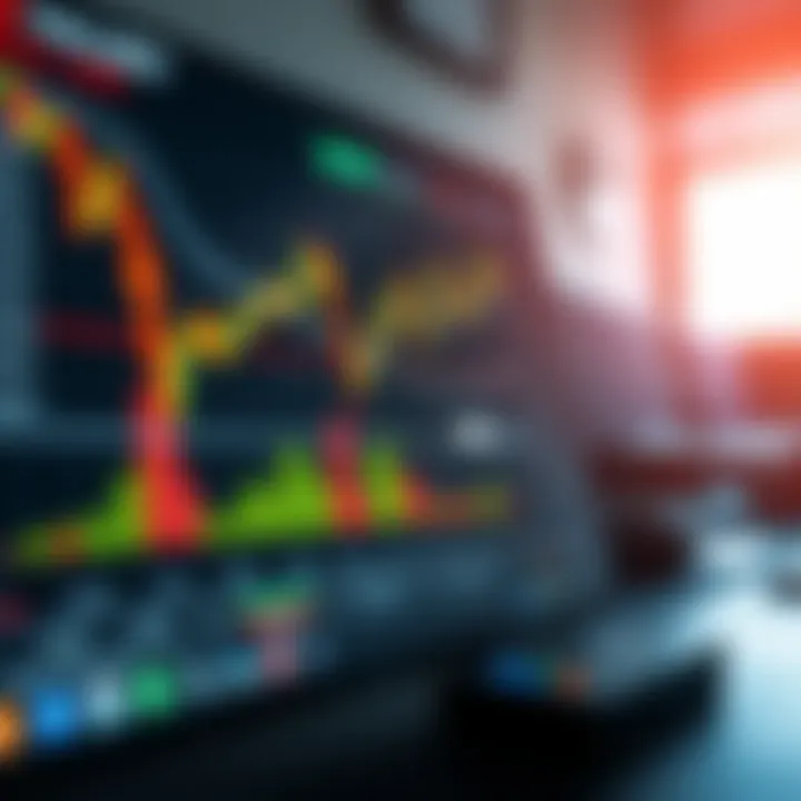Digital interface showing forex trading charts and data for South African market