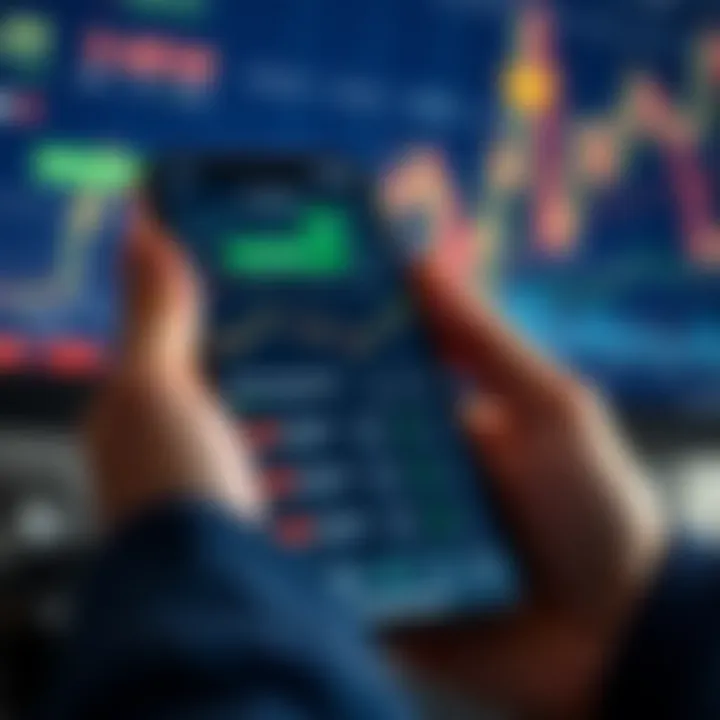 Smartphone showing a seamless trading app dashboard with local South African market stocks