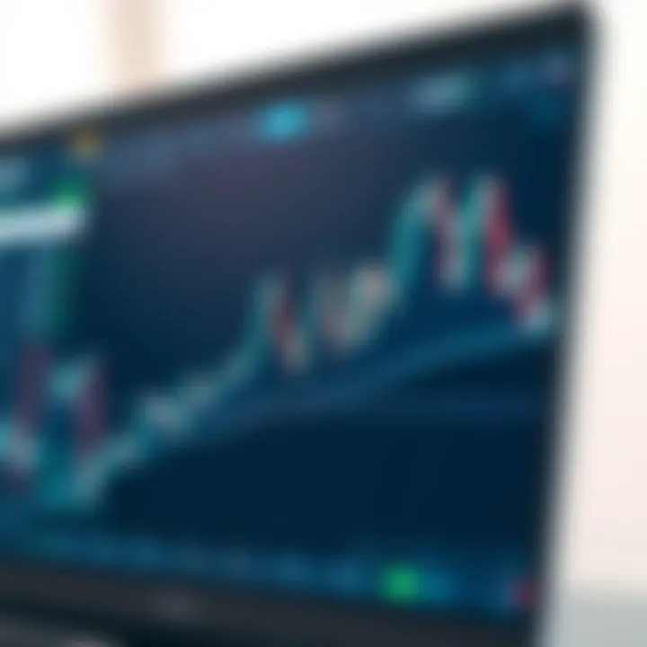 Graph illustrating currency price fluctuations in a forex trading platform