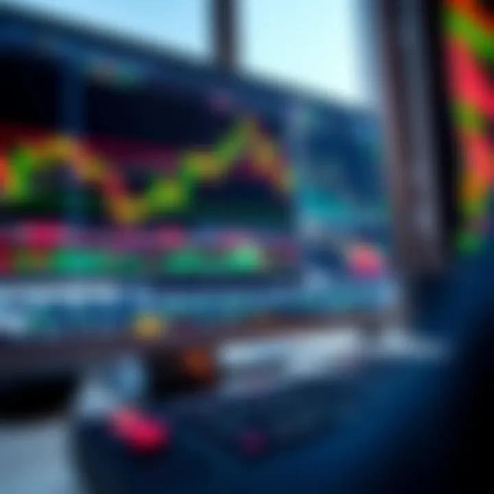 A computer screen displaying forex trading charts and video play controls