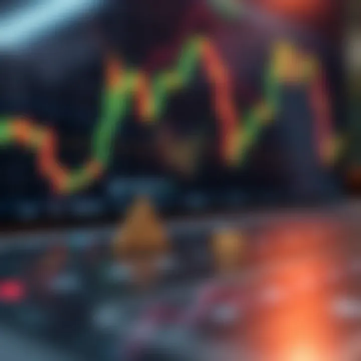 Illustration of financial market symbols representing risk and reward in trading