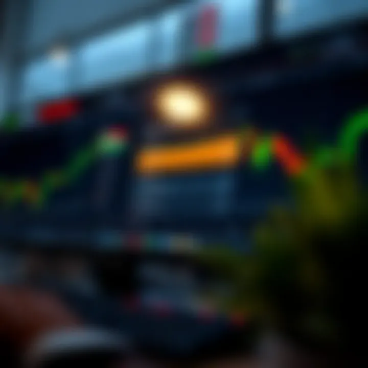 Illustration of a computer screen displaying a forex trading platform interface with account setup options
