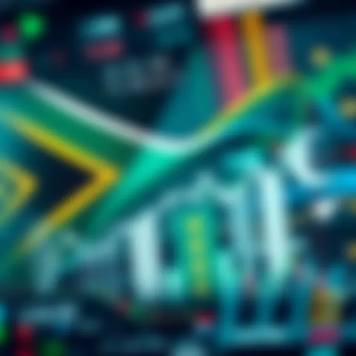 Collage of South African flag and financial technology symbols representing local forex regulations