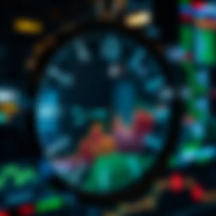 Global forex market clock showing different trading session times around the world