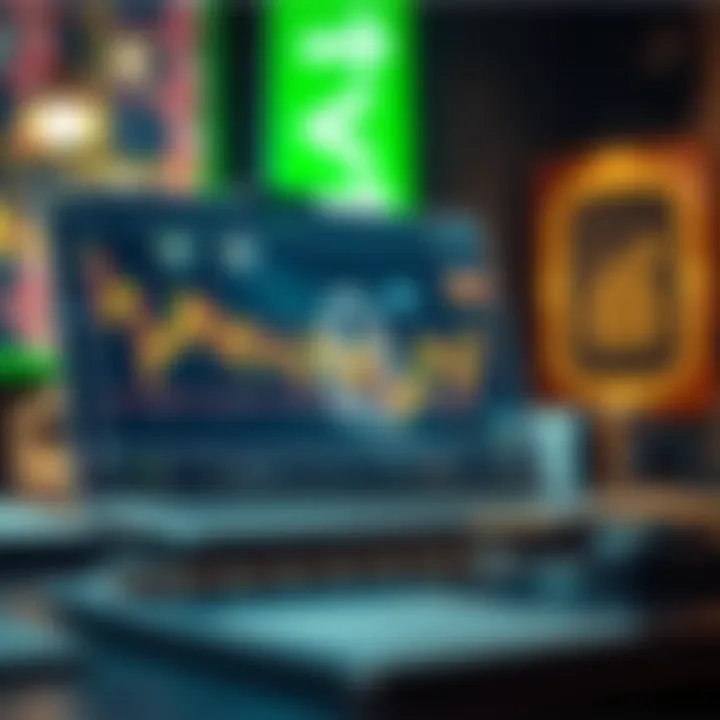 Illustration of secure online trading platform with South African financial icons