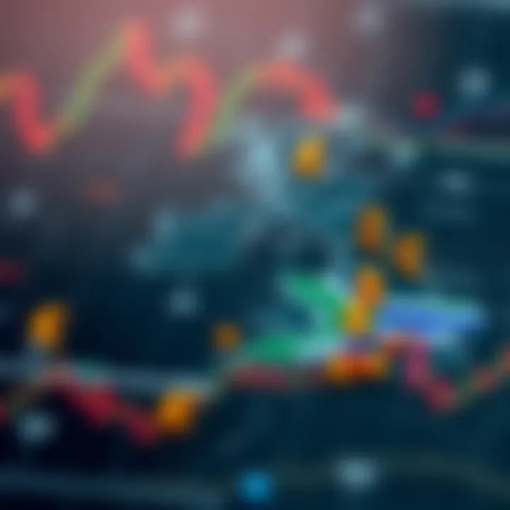 Map highlighting the United Kingdom and South Africa with currency symbols and forex charts