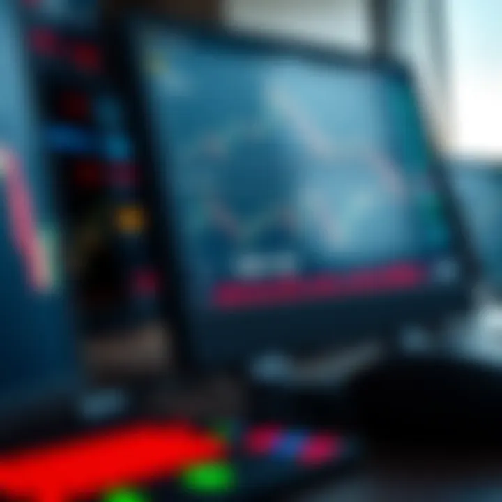 User interface showing various charts and indicators on forex trading software