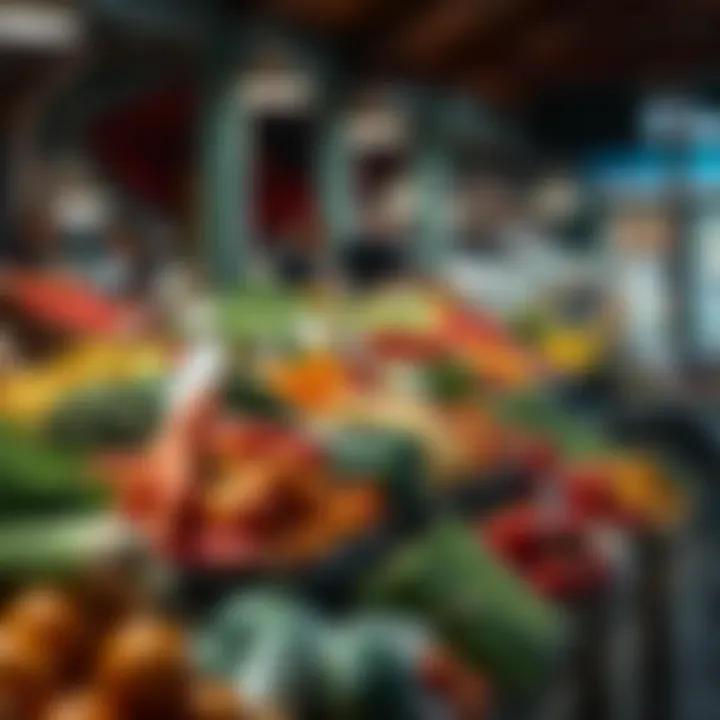 Fresh fruits and vegetables displayed at a vibrant Kenilworth market stall during opening hours