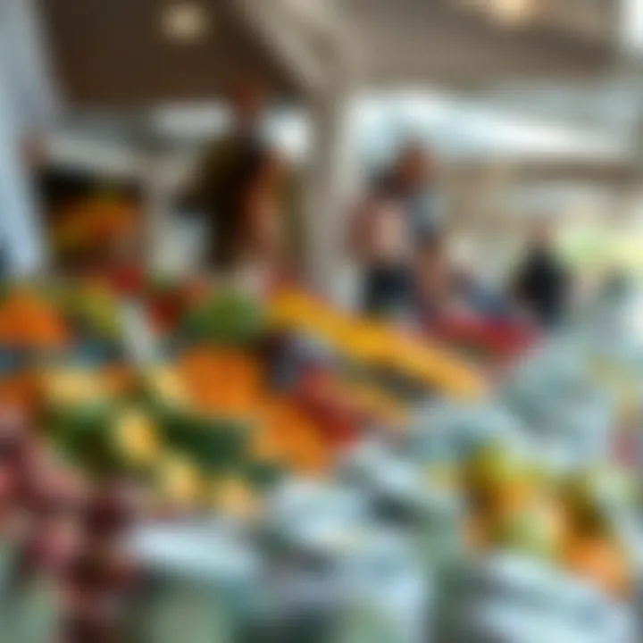 Fresh fruit and vegetable market stall with colorful produce in Knysna