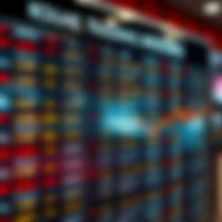 Detailed schedule board showing trading hours and operational times for game trading at Kolonnade