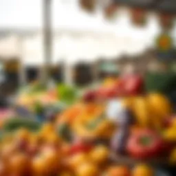 Fresh fruits and vegetables displayed at Kuilsriver market stand