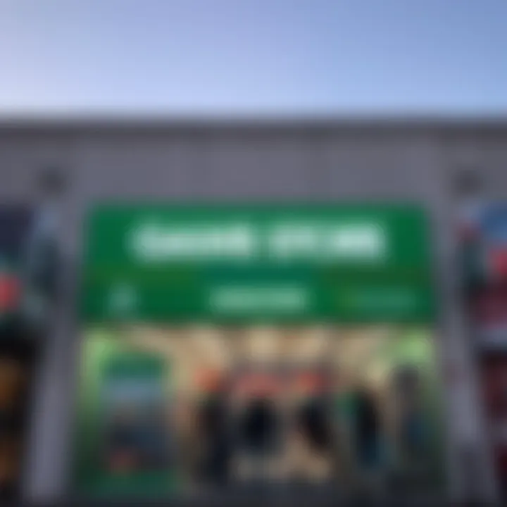 Storefront of a retail outlet in Port Elizabeth with clear signage and customers entering