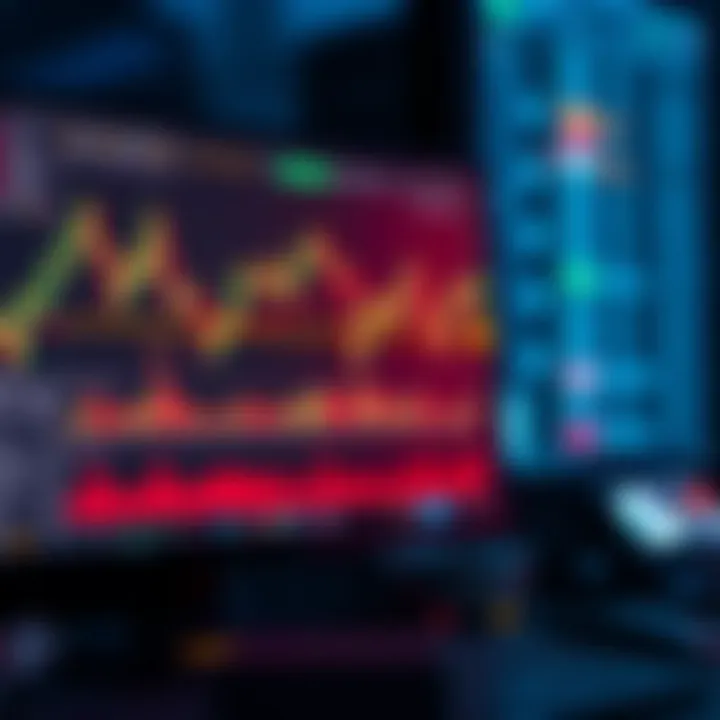 Computer screen displaying forex trading charts and educational video tutorial