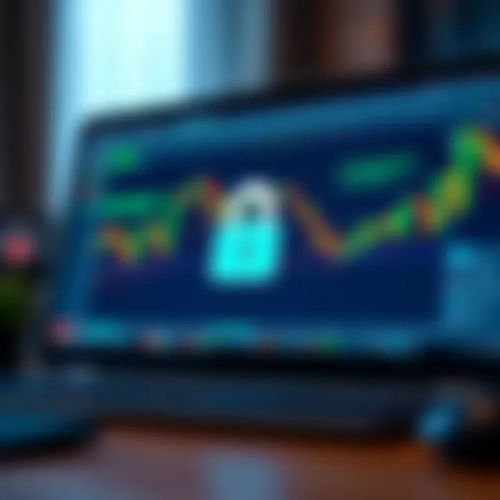 Secure download process on a computer highlighting safety measures for installing trading software