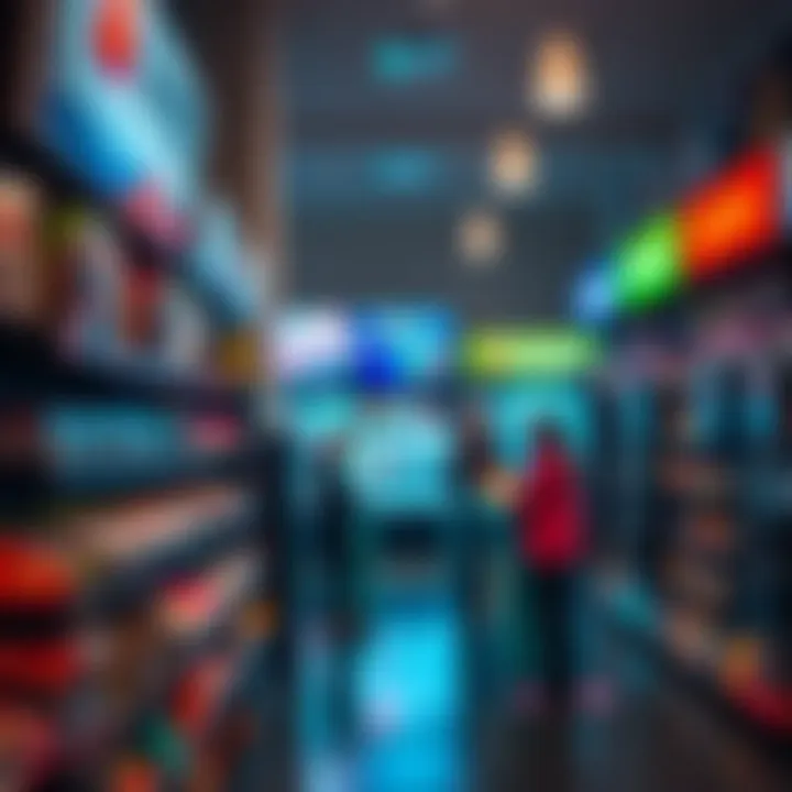 Interior view showing gaming products and customer service desk at Game Store in Kolonnade