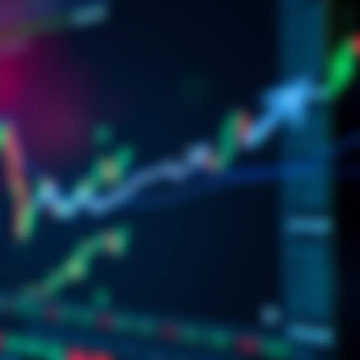 Diagram illustrating binary options trading concept with digital arrows pointing up and down over a financial chart
