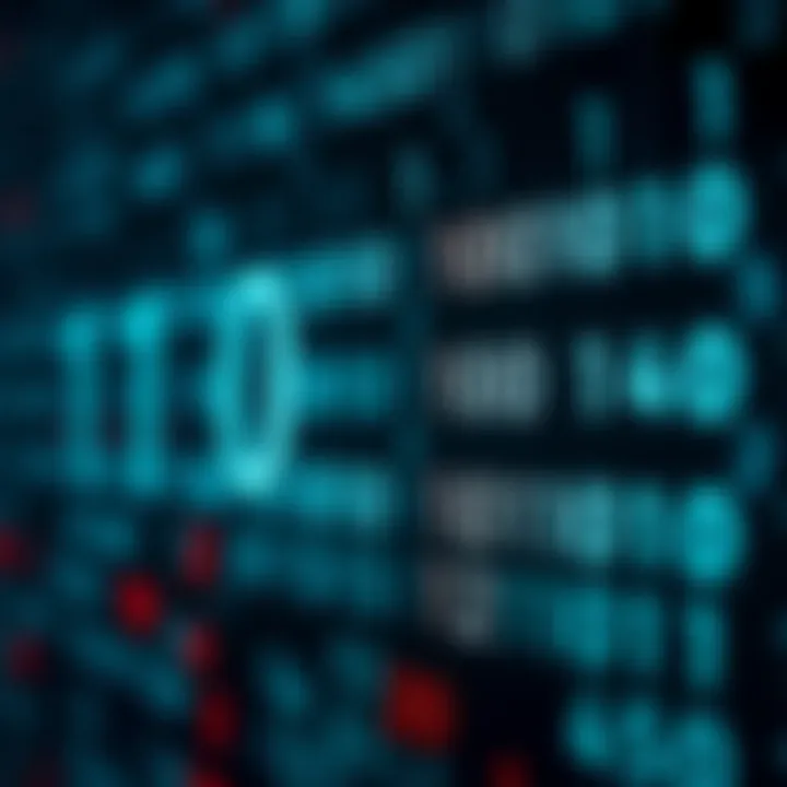 Visual example showing conversion of a hexadecimal number into its binary representation with highlighted corresponding bits