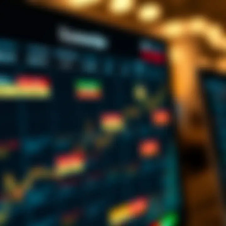 Detailed view of a forex economic calendar displaying upcoming economic events and their impact levels