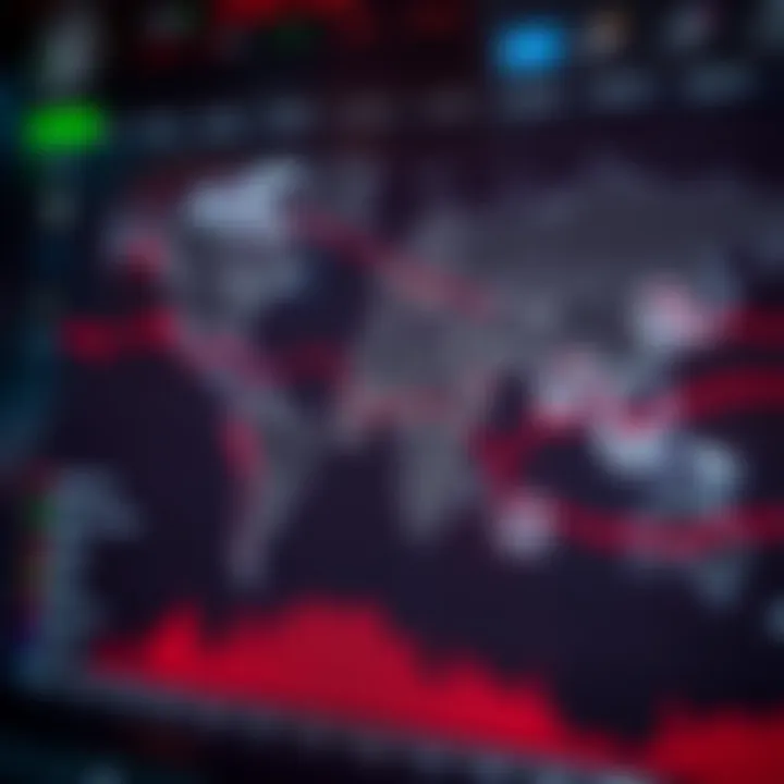 World map highlighting major forex trading sessions with South African time zones