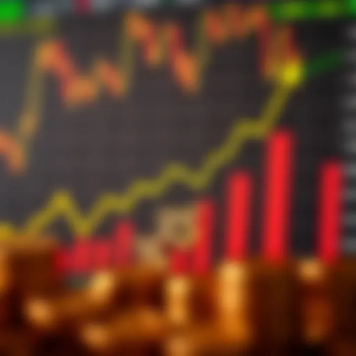 Graph showing upward trend in forex trading profits with South African tax symbols