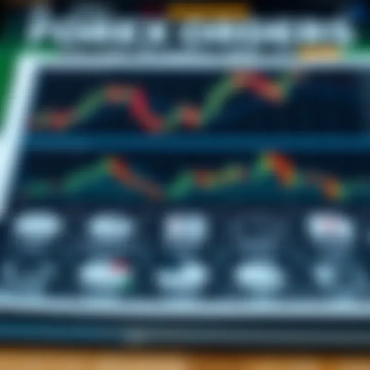 Graphic depicting various types of forex orders and risk management icons