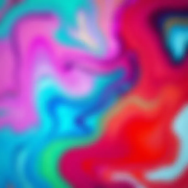 Colorful abstract representation of fluid gender symbols merging and overlapping with vibrant colors