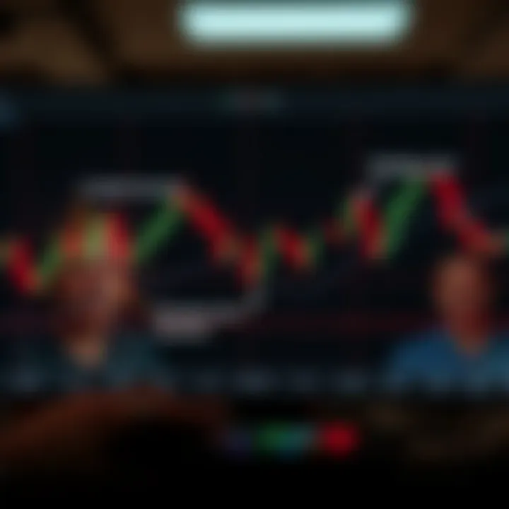 Chart showing variations of hammer candlestick patterns including inverted hammer and hanging man with annotations