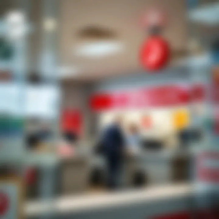 Counter inside Wilro Park Post Office showing postal services and customer interaction