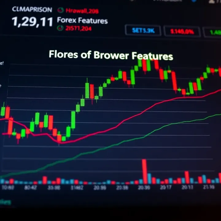 Graph showing comparison of forex broker features such as fees, regulation, and services for South African traders