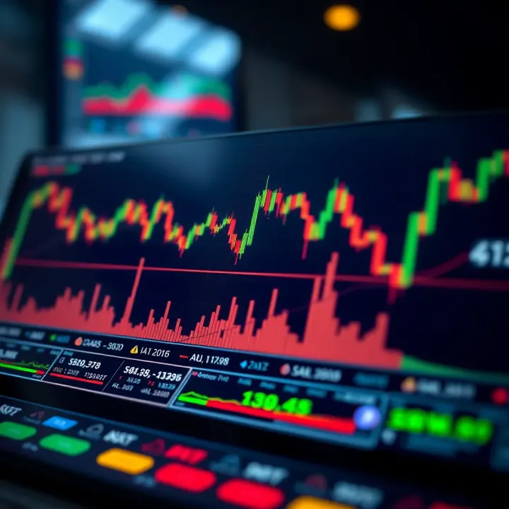 Illustration of stock market trends showing volatility and liquidity metrics for analysis