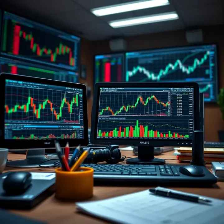 Collection of forex trading tools including charts, indicators, and strategy notes