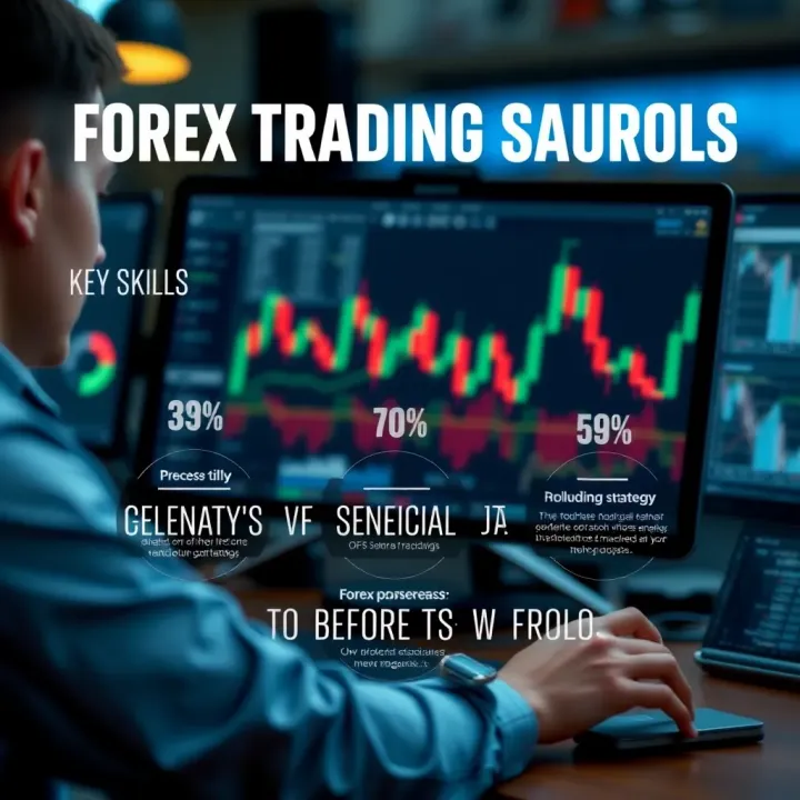 Essential Skills Taught in Forex Trading Education Programs Graphic illustrating key skills taught in forex trading schools including analysis and strategy