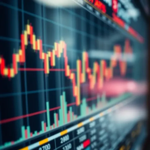 Chart showing rapid market fluctuations with highlighted binary options indicators for quick decision making