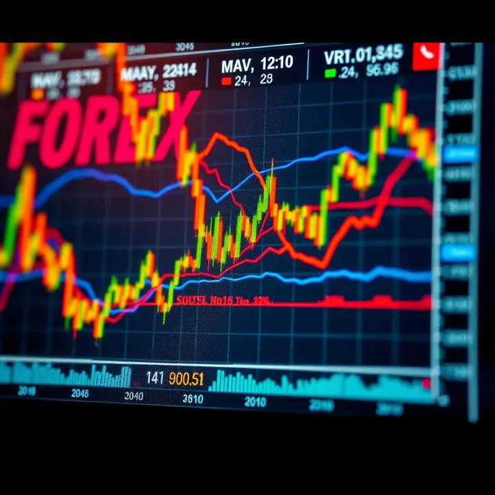 Graph showing economic indicators influencing forex market trends with emphasis on South African trading context