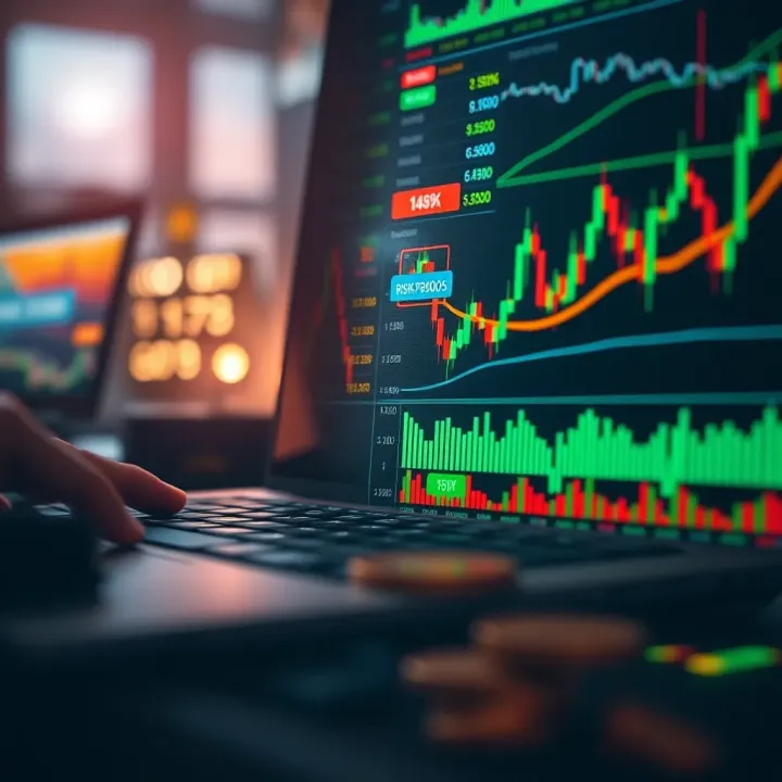 Graphical representation of risk management concepts in forex trading with charts and protective measures