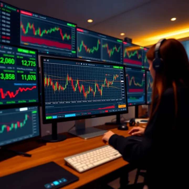 Collage of forex trading resources including charts, news, and community posts