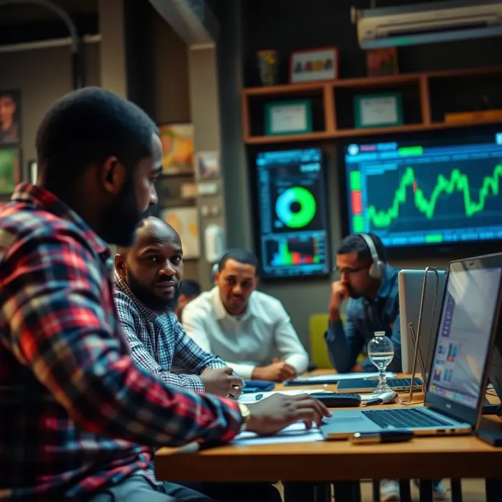 Community members discussing strategies in a local forex trading workshop