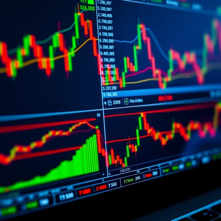 Interface of a forex trading platform showing currency pairs and market charts