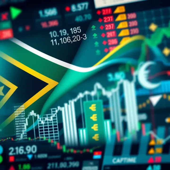 Collage of South African flag and financial technology symbols representing local forex regulations