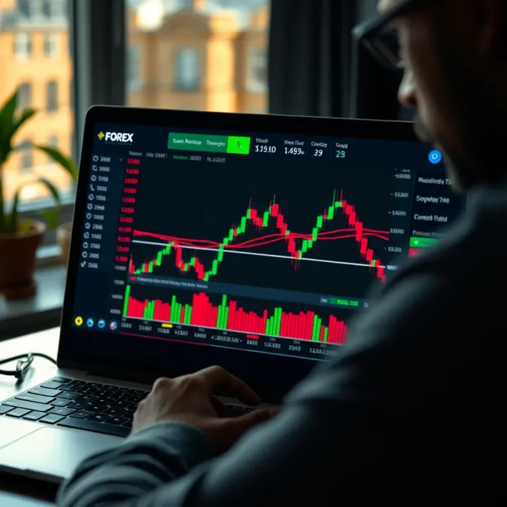 Graphical representation of South African Rand trends and trading strategies on Forex Trading View platform