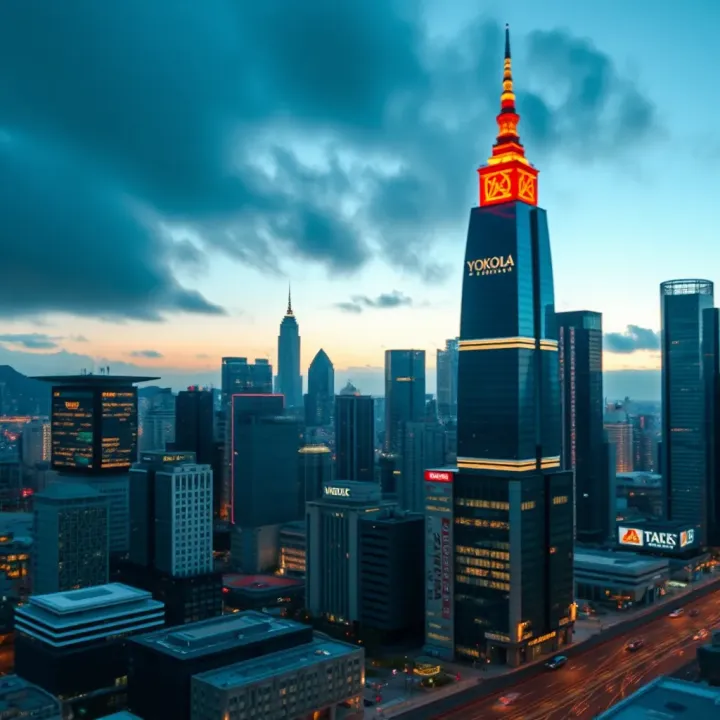 Yokohama city skyline with financial district showcasing forex trading hubs