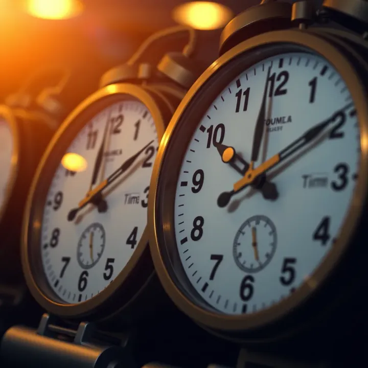 Clock faces illustrating different time zones relevant to gold trading for South African investors