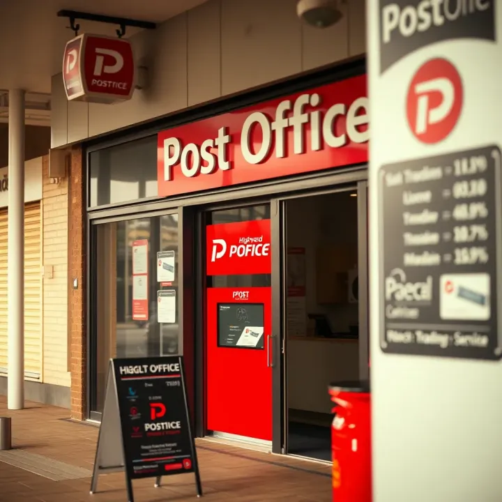 Exterior view of Highveld Post Office with clear signage
