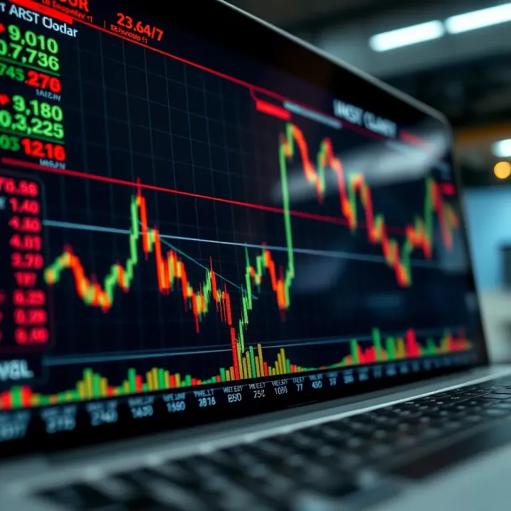 Financial charts and graphs illustrating market reactions to economic data releases