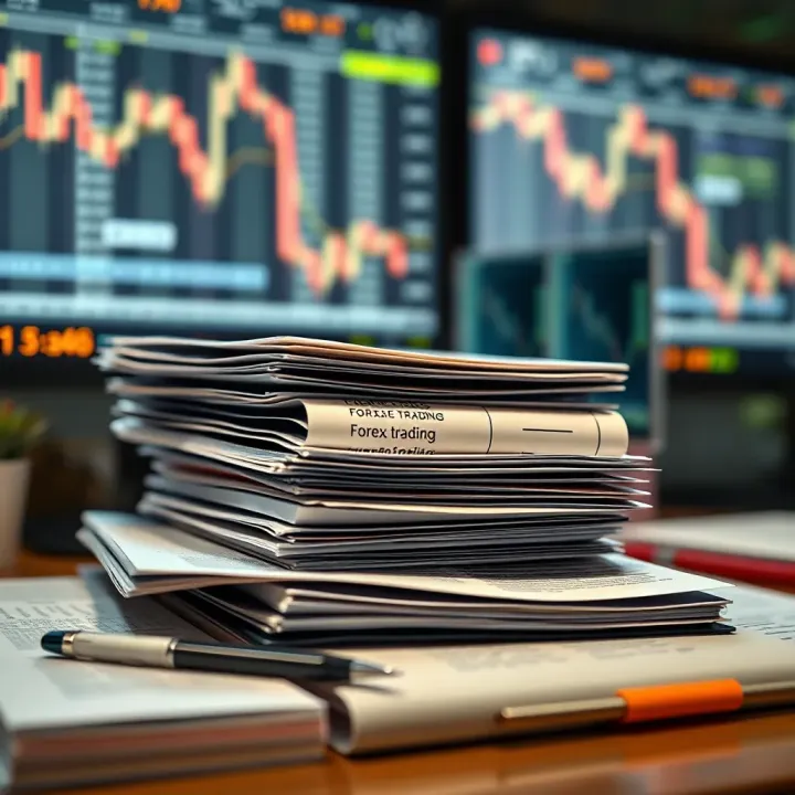 Collection of digital documents and PDFs on forex trading concepts