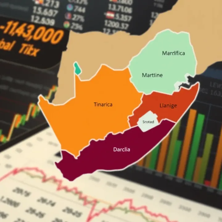 Map highlighting regional differences in financial risk management salaries across South African provinces