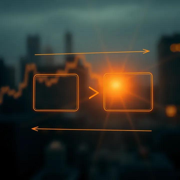 Diagram illustrating contrasting concepts symbolizing binary opposition