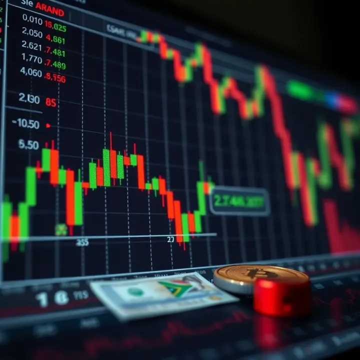 Graph illustrating the transition from demo trading to live forex trading with South African Rand